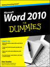 Word 2010 For Dummies (eBook)